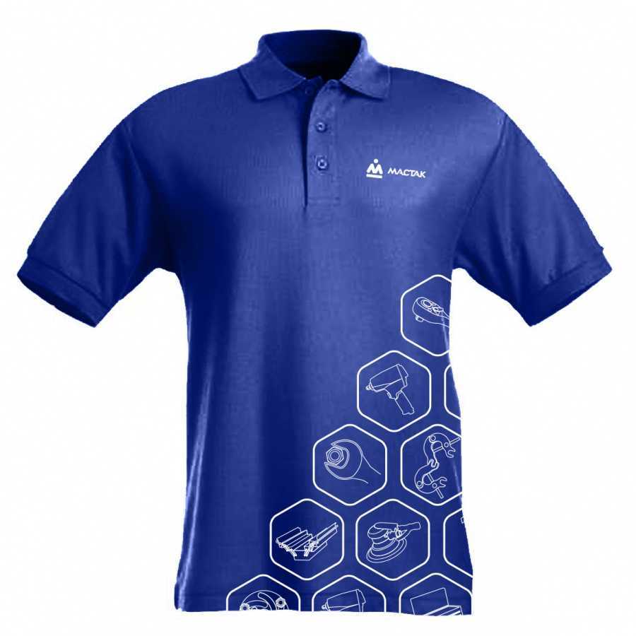 Поло с логотипом бренда "МАСТАК", размер XXL, синий/принт МАСТАК ADT-201807XXLP Брендированная одежда фото, изображение